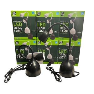 2 Pack-Greenlite - Energy Saving LED Flexible desk lamps. Brand new!  30,000hrs